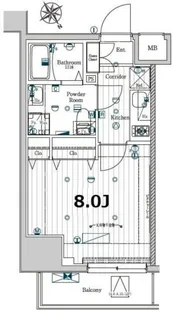メイクスデザイン門前仲町GARDEN【7階】の間取り