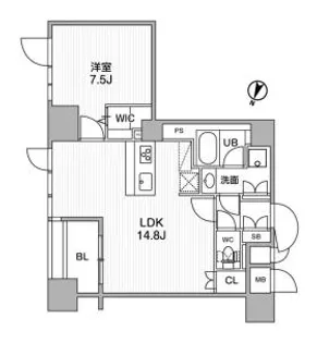東神田テラスレジデンス【10階】の間取り