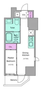 クロスレジデンス神田神保町【11階】の間取り