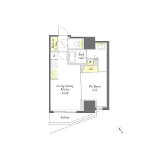 プライムメゾン入谷【8階】の間取り