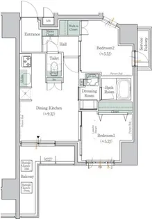 ワンルーフレジデンス台東根岸【2階】の間取り
