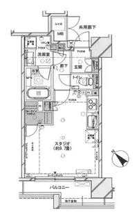 レフィール築地レジデンス【5階】の間取り