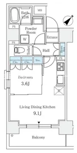 サンライズ茅場町【2階】の間取り