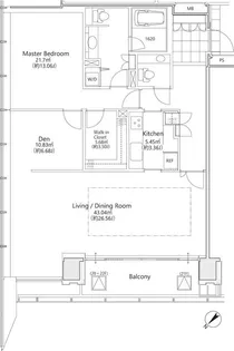 松竹スクエアレジデンス【21階】の間取り