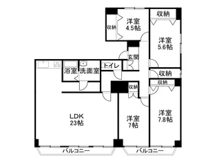ホワイトパレス【1003号室】の間取り
