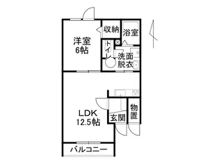 アベニール629【105号室】の間取り