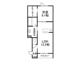 TOWN 西19南3【102号室】の間取り