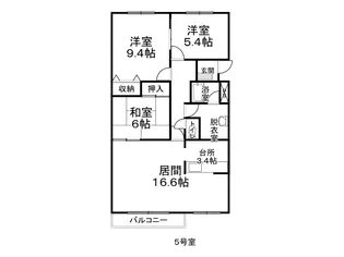 サンブライトハイツⅣ【105号室】の間取り
