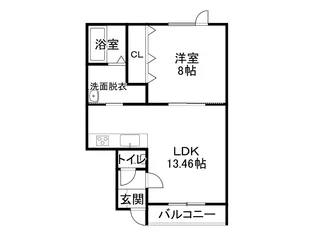 GeOⅠ(ジオワン)【3階】の間取り