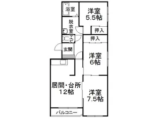 ピアチェーレ柏林台【2C号室】の間取り