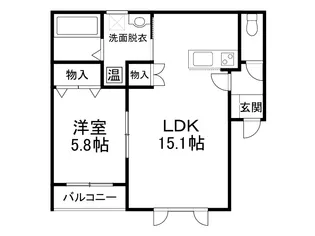 Laule’a9条【3階】の間取り