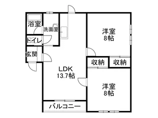 ラッキーストーリッジⅡ【1階】の間取り