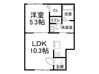 アプリコット緑ヶ丘【102号室】の間取り