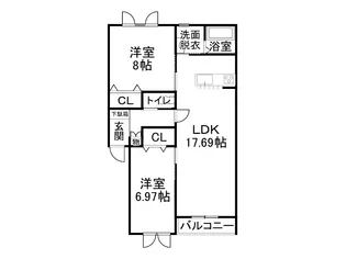 タイタスⅡ【3階】の間取り