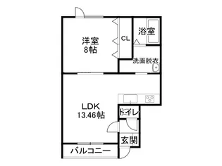 GeOⅠ(ジオワン)【1階】の間取り