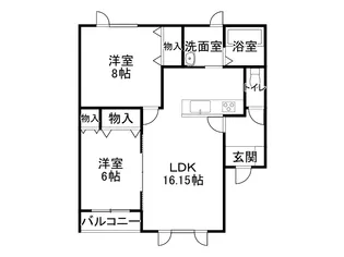 GeOⅡ(ジオツー)【2階】の間取り