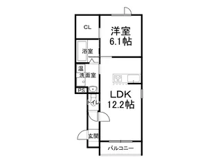 TOWN西13南15セオリーA・B【A102号室】の間取り