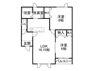 GeOⅡ(ジオツー)【3階】の間取り