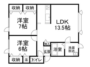 ユトリロ鳳乃舞B棟【3階】の間取り