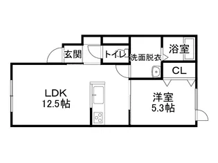 エール帯広Ⅲ【202号室】の間取り