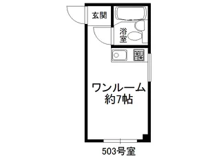 1Rの間取り画像