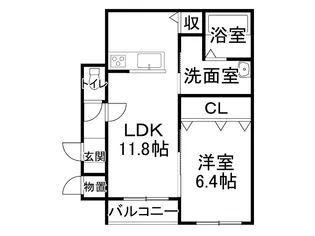 pearl【302号室】の間取り