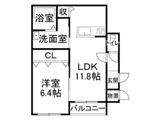 pearl【303号室】の間取り