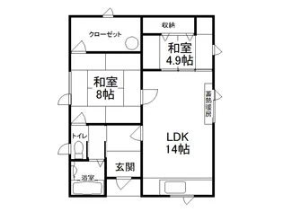北海道帯広市依田町【一戸建】の間取り