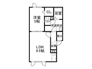 Eternal Ⅰ【203号室】の間取り