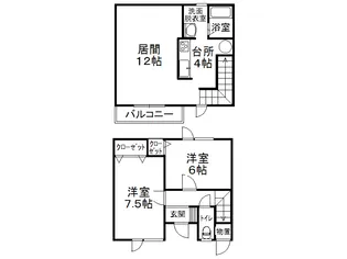 ラ・リュンヌ166【C号室】の間取り