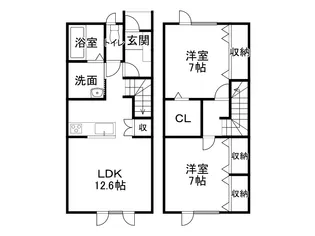 メゾン白樺【E号室】の間取り