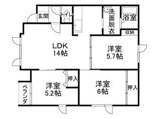 ルミエール412【C号室】の間取り