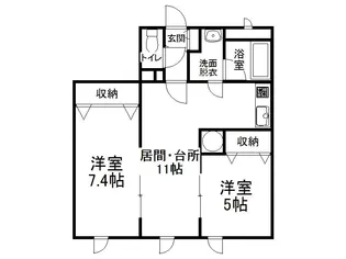 ラグ161W【315号室】の間取り