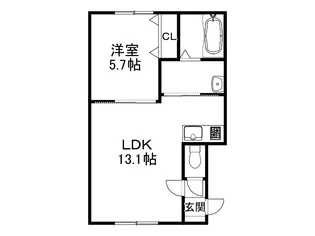 ベルエット大通【3階】の間取り