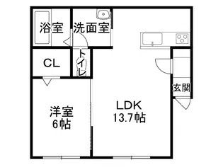 Alegria【103号室】の間取り