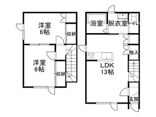 TOWNめむろ東1【A号室】の間取り
