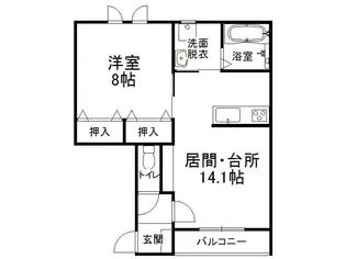 ECV【103号室】の間取り