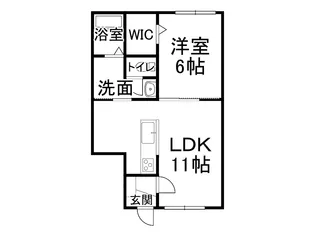 イルニード【1-C号室】の間取り