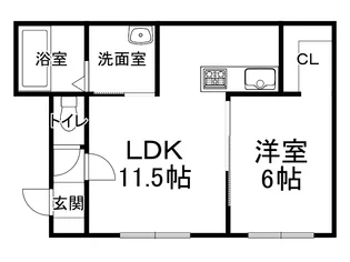 Natural Ⅰ【302号室】の間取り