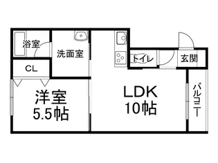 Court Solarie【101号室】の間取り