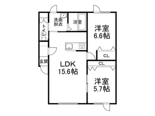 J・3【101号室】の間取り