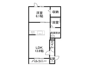 One self【303号室】の間取り