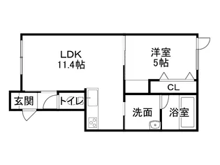 Court solario【102号室】の間取り