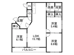 クレセール【1階】の間取り