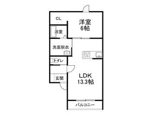 BAOBAB白樺【302号室】の間取り