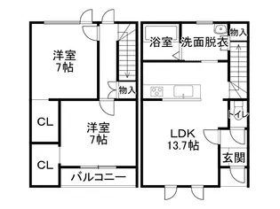M CUBEⅢ【I号室】の間取り