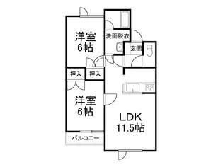 ショコラ128【1-A号室】の間取り