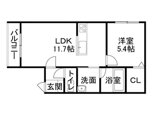 NaturalⅢ【301号室】の間取り