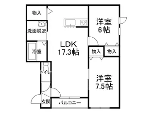 Bergイースト【3階】の間取り