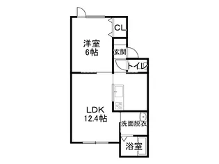 Belcasa【102号室】の間取り